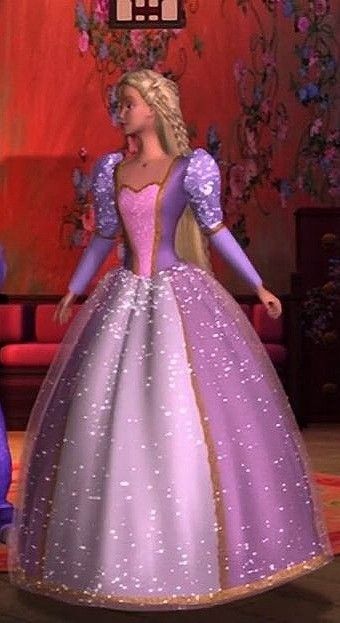 Early 2000s Barbie Movies, Barbie Dresses From Movies, Barbie Movies Dress, Barbie Movies Outfits, Barbie Dresses Movie, Barbie Princess Aesthetic, Barbie Rapunzel Dress, Barbie Movie Dresses, Barbie Princess Dress