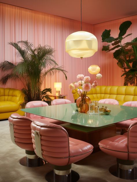 2024 Interior Design Trends, 2024 Interior Design, Eclectic Decor Modern, Pink Interior, Dream Spaces, Interior Trend, Front Room, Modern Dining Room, Interior Design Trends