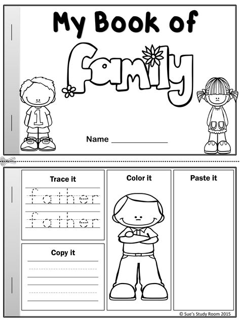 Images By Cor On Familia (my Family) B9D Family Activities Preschool, Preschool Family, Worksheet For Preschool, Free Family Activities, Word Family Worksheets, Family Worksheet, English Activities For Kids, Free Kindergarten Worksheets, Kindergarten Worksheets Printable