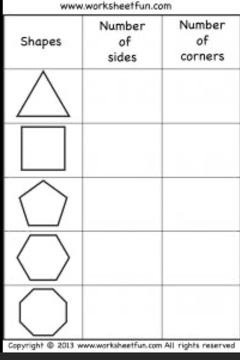 Shapes Worksheet Kindergarten, 1 Worksheet, Teaching Shapes, Time Activity, Shapes Worksheets, Kids Math, Triangle Square, Kids Math Worksheets, 2d Shapes