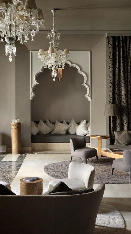 Contemporary Living Room Chairs, Moroccan Architecture, Moroccan Bedroom, Moroccan Theme, Indian Interiors, Moroccan Interiors, Indian Homes, Types Of Furniture, Moroccan Decor