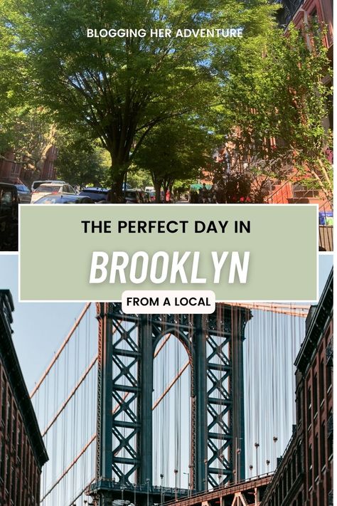 The Ultimate One-Day Itinerary in Brooklyn: From A Local - Blogging Her Adventure New York Day Trip, Brooklyn Guide, New York Trip Planning, Plan Out Your Day, New York Food, Nyc Travel, Visiting Nyc, New York Trip, Streets Of New York