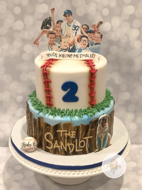 One of my favorites Sandlot baseball theme Cake Sandlot Cake, Sandlot Birthday Party, Baseball Theme Cake, Heineken Party, Sandlot Party, Sandlot Birthday, Baseball Theme Cakes, Baseball Birthday Cakes, Melina Perez