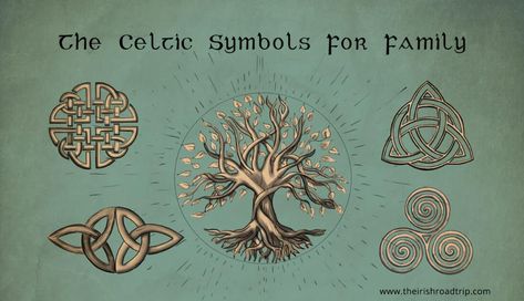 Celtic Knots And Meanings, Celtic Symbols And Meanings Tattoo, Irish Family Tattoos, Celtic Symbol For Family, Celtic Tree Of Life Tattoo, Gaelic Symbols, Symbol For Family, Gaelic Tattoo, Celtic Motherhood Knot