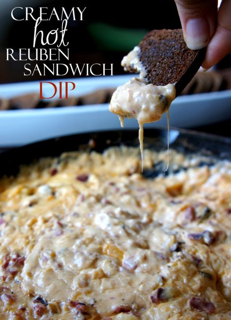 Sandwich Dip, Reuben Dip Recipe, Sandwich Party, Pumpernickel Bread, Party Dip, Reuben Sandwich, Party Sandwiches, Party Dips, Snack Dip