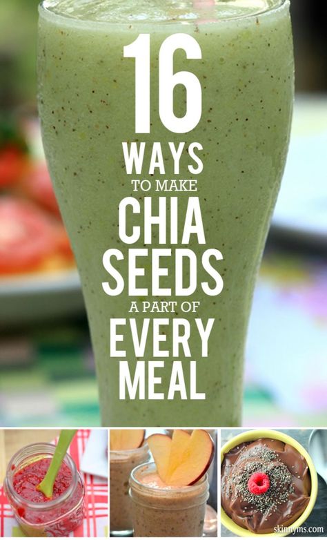 16 Ways to Make Chia Seeds a Part of Every Meal!  #superfoods #chiaseeds #skinnyms Chia Recipe, Chia Seed Recipes, Smoothie Diet, Chia Seeds, Healthy Tips, Superfoods, Get Healthy, Healthy Drinks, Healthy Choices