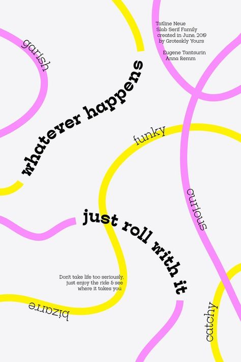 Type On Path Graphic Design, Graphic Poster Quote, Typography Hierarchy Layout, Connection Illustration Graphics, Fun Poster Ideas, Type Poster Design Typography, Path Graphic Design, Graphic Design Lines, Fun Fonts Free