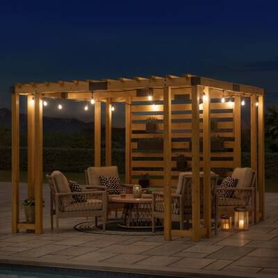 Gazebos & Pergolas | Shop Online at Overstock Attached Pergola, Cedar Pergola, Canopy Tent Outdoor, Planter Beds, Wood Pergola, Steel Planters, Gazebo Pergola, Wood Shop Projects, Comfortable Place