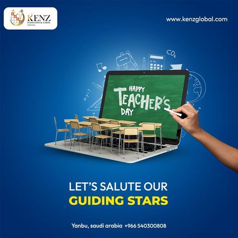 Happy Teacher's Day to the mentors who shape our futures. www.kenzglobal.com | +966 540300808 . . . . #KenzInternationalSchool #teachersday #teacher #teaching #teacherstudentbond #kids #bestschool #admission #admissionopen #students #teachers #enrollnow #activity #kindergarten #achievement #SchoolsinYanbu #yanbu #KSAlife #saudiarabia #saudi #education #kenz #schoolsinsaudi Education Ads Creative, Yoga Poster Design, Activity Kindergarten, School Post, Social Media Branding Design, Media Branding, Yoga Poster, Social Media Advertising Design, Teacher Teaching