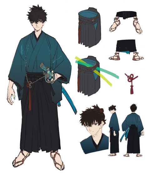 Miyamoto Iori Concept Art - Fate/Samurai Remnant Art Gallery Fate Samurai, Samurai Concept, Japan Outfit, Cool Man, 2d Character, Game Character Design, Type Moon, Japanese Outfits, Game Artwork