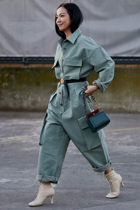 Utility Fashion: Everybody’s Wearing Utility Pieces | PORTER Tina Leung, Yoyo Cao, Look 80s, Mode Kimono, Paris Mode, Moda Paris, Paris Fashion Week Street Style, Elegante Casual, Looks Street Style