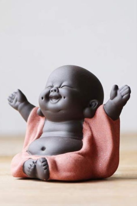 Size: 6.8 cm 2.7'' in height, 8.7 cm 3.5'' in width. #Handcrafted. Smooth and well-made feel. Made of ceramic. Chinese Handmade Ceramic Artworks Decorative Ornaments. #Buddha #Monk #Figurine #Peaceful #Smile Smiling Buddha, Buddha Wallpaper Iphone, Small Buddha Statue, Buddha Home Decor, Image Zen, Baby Ganesha, Baby Buddha, Buddha Decor, Little Buddha