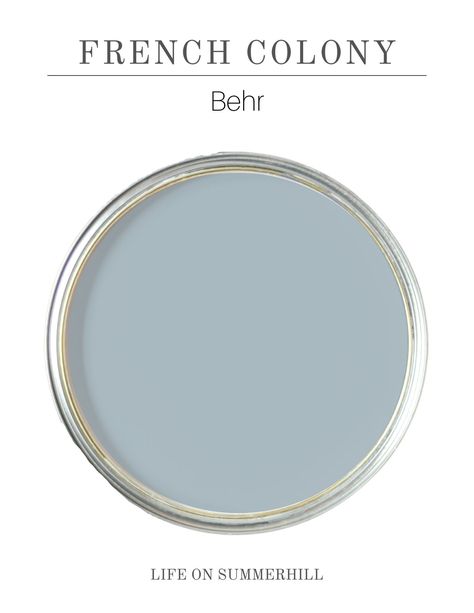 Quiet Time Paint Color Behr, Behr Blue Paint Colors 2023, Behr Paint Blues, Bedroom Paint Colors Blue Grey, Quiet On The Set Behr Paint, Behr Cornflower Blue, Best Behr Gray Blue Paint Colors, Blue Paints For Living Room, Powder Room Blue Paint