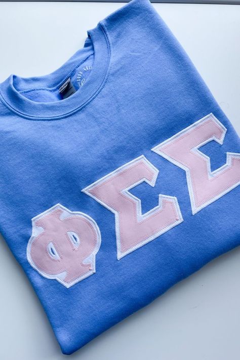 Good Golly Greek Phi Sigma Sigma Sorority Stitched Letters. Looking for the perfect gift for the sorority sister in your life? Look no further! These letters are the perfect way to rep a sorority on and off campus. To order a pair for your chapter, click the link to our website. #Preppy#SororityApparel#StitchedLetters#PhiSigmaSigma#BigLittleBasket#InitiationBasket Stitched Letters Sorority, Sorority Stitched Letters, Sorority Letters Sweatshirt, Greek Letter Shirts, Stitched Letters, Stitch Letters, Sorority Paddles, Sorority Sweatshirts, Sorority Letters