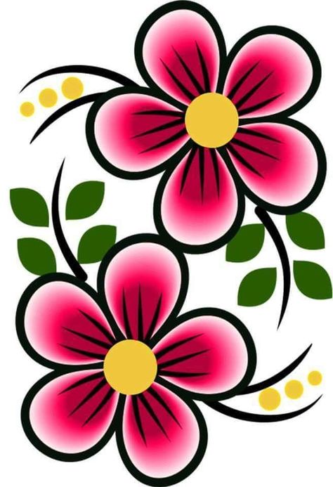 Flower Painting Wall, Simple Flower Drawing, Easy Flower Drawings, Flower Pattern Drawing, Terra Cotta Pot Crafts, Flower Drawing Design, Flower Art Drawing, Decorated Flower Pots, Beautiful Flower Designs