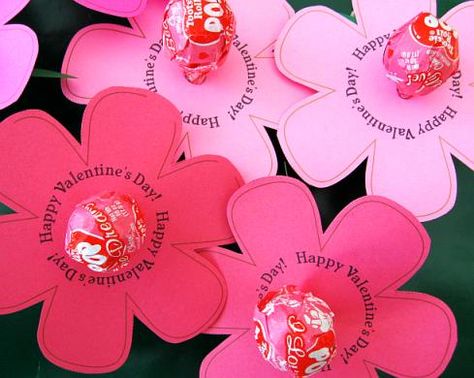 Printable Lollipop Flower for Valentine's, Mother's Day, Easter, May Day, Spring, etc. Quick Valentine Crafts, Cadeau St Valentin, Happy Hearts Day, Valentine's Day Crafts For Kids, Valentine Crafts For Kids, Valentines Printables Free, Homemade Valentines, Creative Valentines, My Funny Valentine