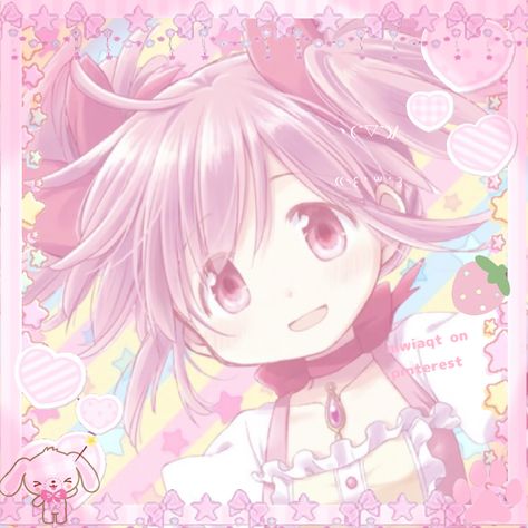 madoka pfp>_< Madoka Pfp, Anime, Pink, Kawaii