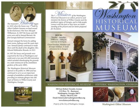 Historical Brochure, Museum Brochure, Antebellum Architecture, Hiking In Georgia, Template Brochure, Graphic Design Brochure, Free Brochure Template, North Georgia Mountains, Historical Museum