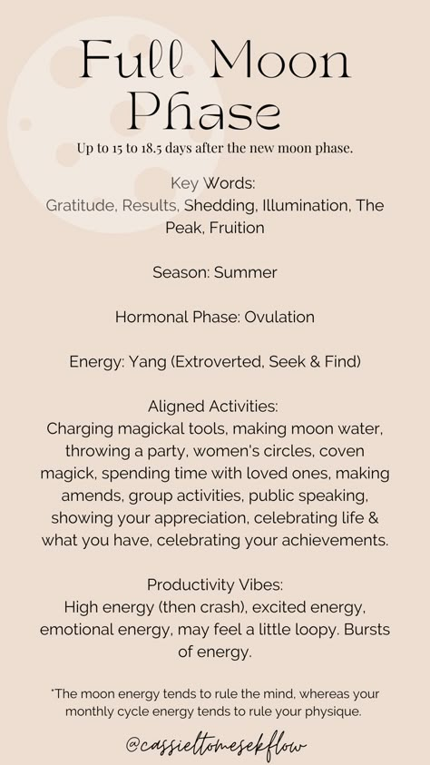 Full Moon Correspondences, Full Moon Activities, Witchy Morning, Moon Grimoire, Lunar Living, Cyclical Living, Full Moon Phase, Full Moon Energy, Celtic Paganism