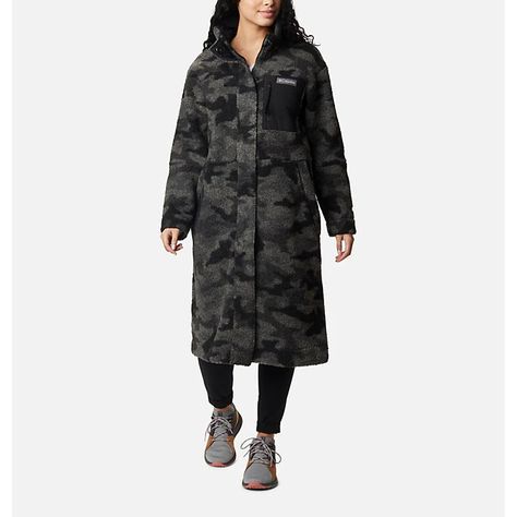 Women's Panorama Full Length Jacket | Columbia.com Fleece Jacket Womens, Black Camo, Vest Shirt, Columbia Jacket, Columbia Jackets, Womens Fleece, Columbia Sportswear, Camo Print, Jacket Sale