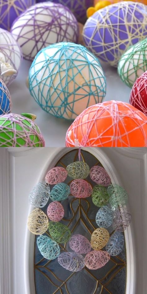 Påskeaktiviteter For Barn, Easter Wreath Diy, Easter Egg Wreath, Easter Craft Decorations, Crafts Easter, Easy Easter Crafts, Spring Easter Crafts, Easter Bunny Crafts, Easter Egg Crafts