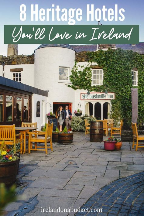 tables and chairs outside a building Best Hotels In Ireland, Hotels In Dublin Ireland, Traveling Ireland, Ennis Ireland, Howth Ireland, Castle Hotels In Ireland, Beautiful Properties, Backpacking Ireland, Manor House Hotel