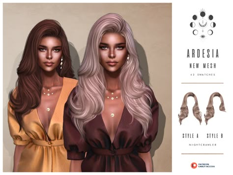 ARDESIA HAIR | Nightcrawler on Patreon Sims 4 Cc Alpha Hair Nightcrawler, Nightcrawler Sims 4 Cc, Sims 4 Hair Nightcrawler, Anto Hairs Sims 4, Anto Sims 4 Hair, Nightcrawler Hair Sims 4, Sims 4 Cc Nightcrawler Hair, Sims 4 Cc Hair Nightcrawler, Sims Women Hair