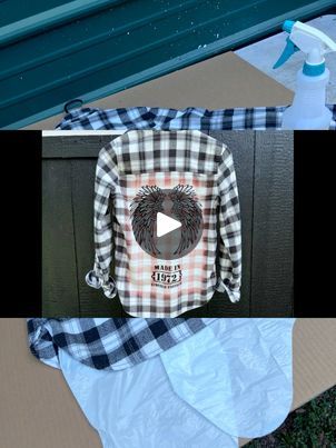 141K views · 1.2K reactions | Bleached Flannel DIY #bleachedflannel #bleachedshirt | Bleached Flannel DIY | By Scrappy's Rustics | Facebook Bleaching A Flannel Shirt Diy, Bleach Flannel Shirt Diy, Diy Flannel Shirt Refashion, Flannel Diy, Flannel Shirt Refashion, Bleached Flannel Shirt, Bleached Flannel, Shirt Refashion, Diy Shirt