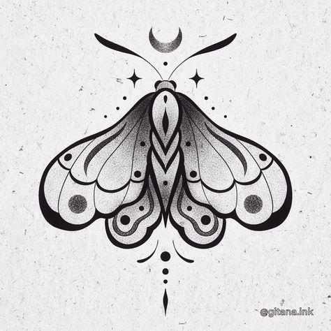 Ornamental Tattoo Design Chest, Ornamental Moth Tattoo, Moth Drawing Tattoo, Flash Tattoo Feminina, Butterfly Tattoos Images, Moth Tattoo Design, Insect Tattoo, Bug Tattoo, Blackout Tattoo