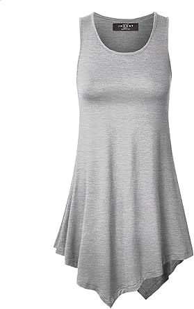 Made By Johnny Women's Sleeveless Comfy Tunic Tank Top with Various Hem - Plus Size Women's Handkerchief, Tunic Tank Tops, Top Fashion Brands, Shop Top, Fashion Brands, Dress Brands, Top Styles, Fashion Branding, Topshop