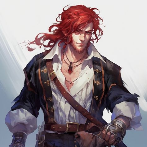 Fantasy Pirate Art Male, Pirate Dnd Art, Pirate Man Art, Pirate Captain Character Design, Pirate Character Design Male, Pirate Character Art Male, Character Design Pirate, Pirate Dnd Character, Dnd Sailor