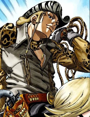 Mountain Tim | JoJo's Bizarre Wiki | Fandom Mountain Tim, Steel Ball Run, Cowboy Theme, Human Anatomy Art, Jojo Parts, Ball Run, Mountain Man, Close My Eyes, Ghost Rider