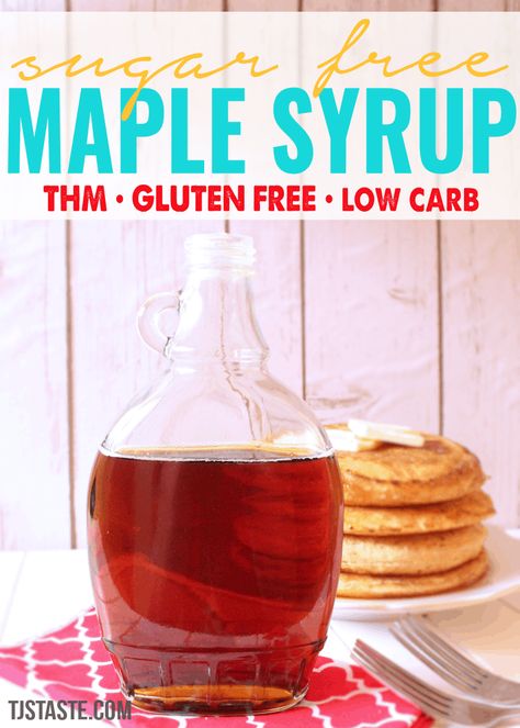 Homemade Pancake Syrup, Maple Syrup Recipe, Homemade Maple Syrup, Sugar Detox Recipes, Maple Syrup Recipes, Keto Sauces, Sugar Free Maple Syrup, Homemade Syrup, Sugar Free Syrup