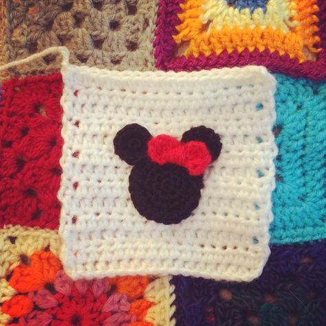 Mouse Crochet Pattern Free, Crochet Mood Blanket, Mood Blanket, Disney Crochet Patterns, Slow Progress, Sock Patterns, Crochet Baby Hats, Crochet Squares, Still Working