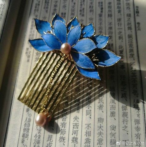 Chinese Accessories, Blue Lotus, Girly Accessories, Fancy Jewellery, Jewelry Lookbook, Fancy Jewelry, Head Accessories, Fantasy Jewelry, Girly Jewelry