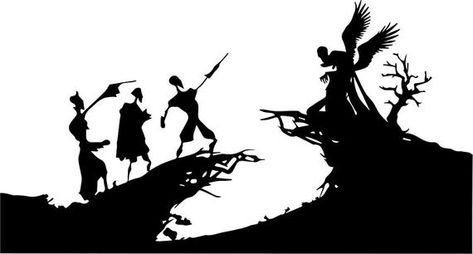 Tale Of 3 Brothers Harry Potter, Harry Potter Tale Of Three Brothers, The Three Brothers Harry Potter, The Tale Of The Three Brothers, Harry Potter Sillouhette, Harry Potter Stencil Art, Harry Potter Silhouette Art, Three Brothers Harry Potter, Harry Potter Three Brothers