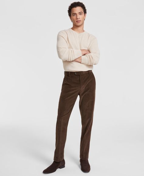 in stock Dark Brown Corduroy Pants Outfit Men, Brown Trousers Men Outfits, Men’s Corduroy Pants Outfit, Corduroy Pants Outfit Mens, Brown Corduroy Pants Outfit, Male Type, Corduroy Pants Outfit, Brown Corduroy Pants, Corduroy Pants Men