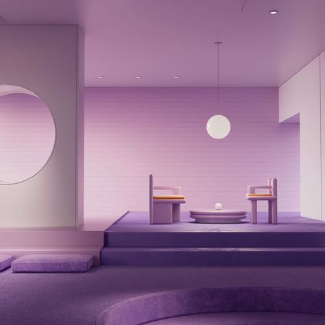 REISINGER STUDIO on Instagram: “Lilac Vibes, by @reisinger.studio  Collaboration with @riviersneda & @reisingerandres   #interiordesign #renderart #architecture #setdesign…” Reisinger Studio, Wallpaper Architecture, Dreamscape Architecture, Master Degree, Violet Aesthetic, Blue Furniture, Dekorasi Kamar Tidur, Hotel Project, Apartment Aesthetic