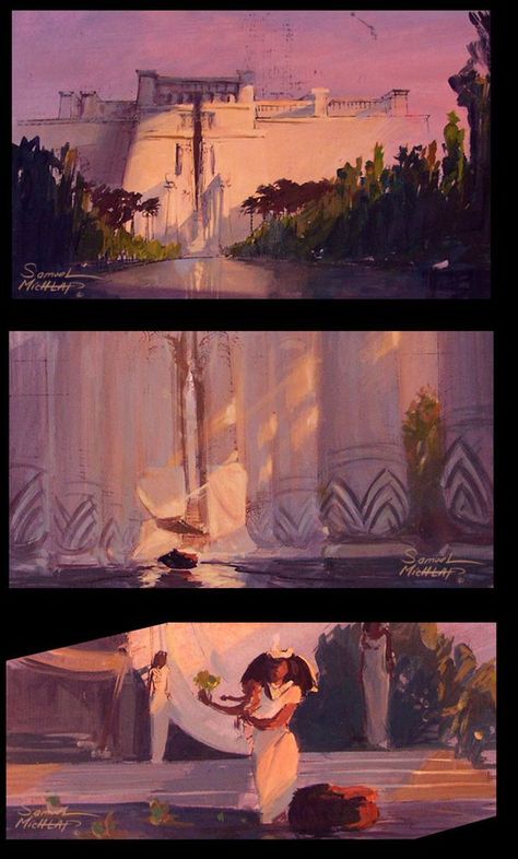 Prince Of Egypt Concept Art, Frozen Concept Art, Color Sketching, Egypt Concept Art, Prince Of Egypt, Color Script, Prince Of Peace, Visual Development, Environment Design