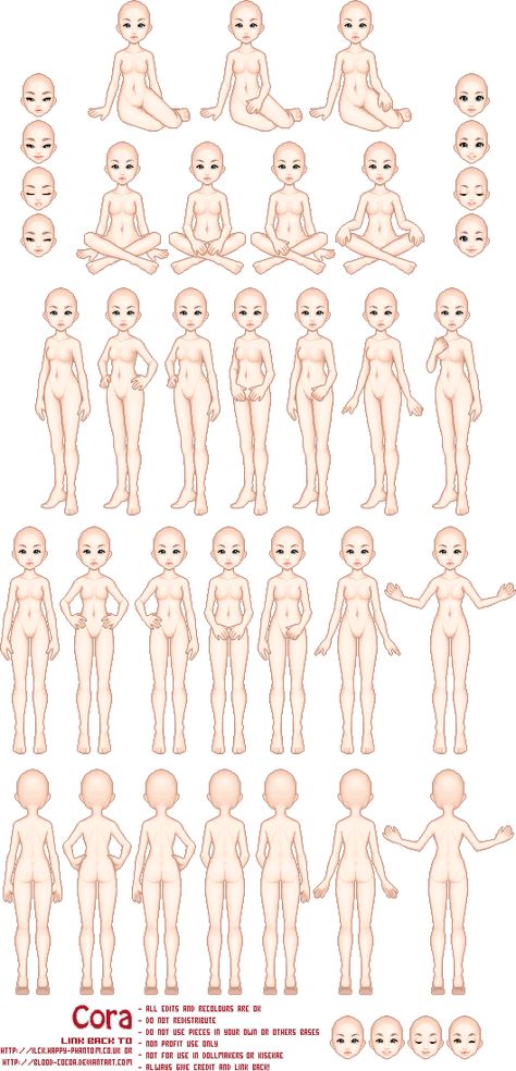 Pixel Body Base, Female Body Reference Models, Sketches Model, Poses Female, I Did It Again, Drawing Body Poses, Pixel Art Characters, Cartoon Sketches, Anime Base