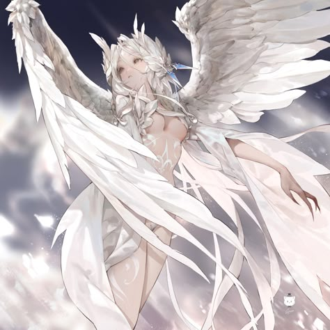 ArtStation - - The goddess of swans Piskel Art, Arte Inspo, 판타지 아트, 영감을 주는 캐릭터, Angel Art, Anime Angel, Swans, Creature Art, The Goddess