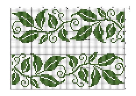 Leaf Alpha Pattern, Ivy Cross Stitch, Leaves Cross Stitch, Colorwork Knitting Patterns, Crochet Patterns Filet, Cross Stitch Border Pattern, Graph Crochet, Filet Crochet Charts, Colorwork Knitting