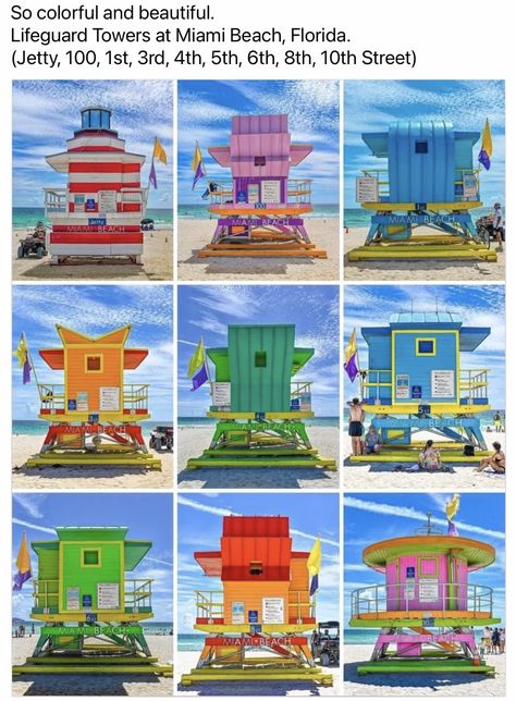 Miami Beach Photography, Cheerful Art, Miami Art Deco, Beach Lifeguard, Life Guard, Lifeguard Tower, Miami Life, Hotel Plan, Tower Design