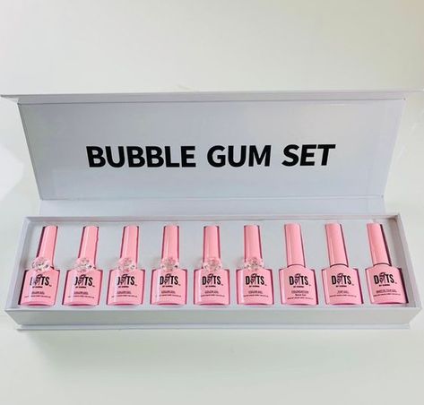 BUBBLE GUM SET Gel Nail Polish#Nail #nailcolor #nailpolish Gel Polish Collection, Eco Friendly Nail Polish, Nail Polish Box, Gel Polish Brands, Nail Polish Gift, Gel Colors, Nail Stuff, Nail Polish Kits, Gel Nail Colors