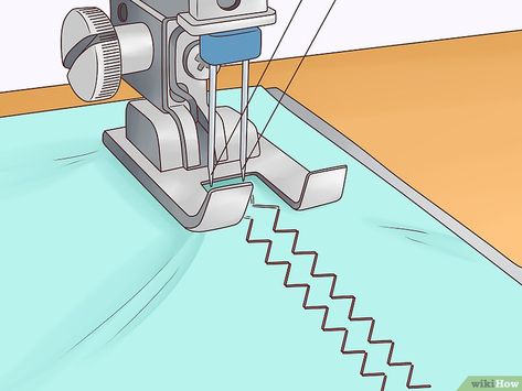 4 Ways to Sew Stretchy Fabric - wikiHow Sewing Heavy Fabric, How To Sew Stretchy Fabric, How To Sew Stretchy Material Tutorials, How To Sew Stretchy Material, Sew Stretchy Fabric, Sew Elastic To Fabric, Sewing Stretchy Fabric Tips, Tips For Sewing Stretchy Fabric, Sewing Stretchy Fabric