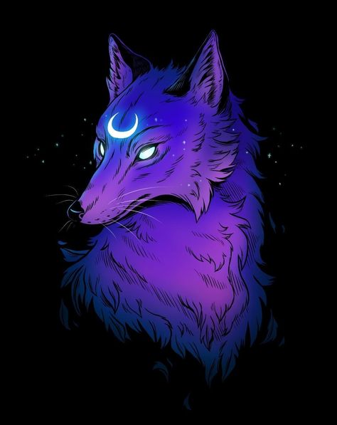 Mystical Wolf Art, Therian Ideas, Crimson Moon, Jacket Painting, Magical Wolf, Mystical Wolf, Fox Artwork, Wolf Artwork, Fantasy Wolf