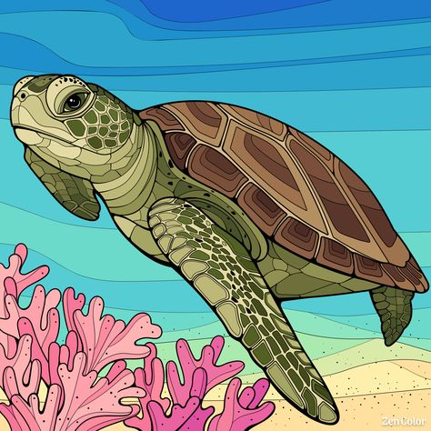 Sea Turtle Drawing, Bathroom Mural, Sea Turtle Painting, Colombian Art, Turtle Drawing, Bird Houses Painted, Kids Art Class, Turtle Painting, Stained Glass Diy