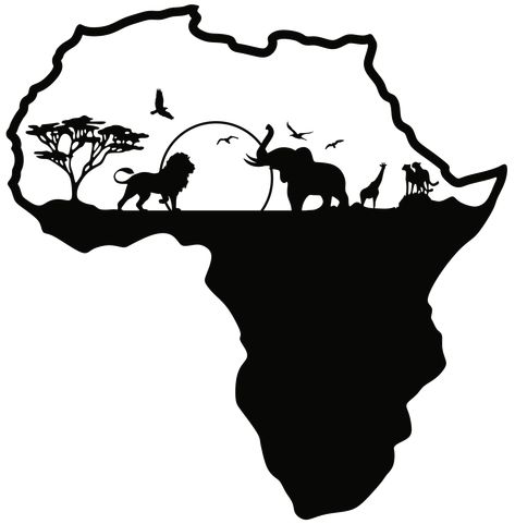 Painting Ideas Wall, Africa Silhouette, Africa Drawing, Africa Tattoos, Wall Painting Ideas, African Tattoo, Afrique Art, Textile Museum, Tree Coloring Page