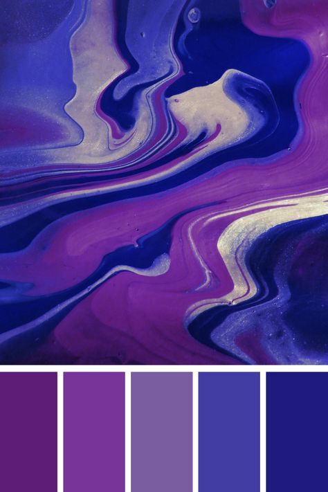 A dynamic piece of abstract art featuring fluid, swirling patterns in a blue and purple color palette. The rich hues blend seamlessly, evoking a sense of movement and depth. Oil Spill Color Palette, Blue Black Color Palette, Blue And Purple Color Palette, Color Scheme Generator, Purple Color Palette, Black Color Palette, Purple Color Palettes, Blue Black Color, Oil Spill