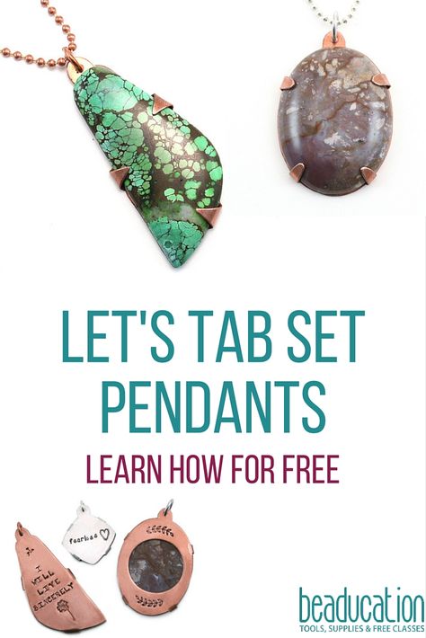 Tab Setting Jewelry, Tab Setting, Cold Connections, Lapidary Jewelry, Free Classes, Jewelry Techniques, Stone Setting, Jewelry Armoire, Jewelry Making Tutorials